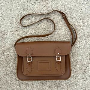 Cambridge Satchel Company Brown Leather Vintage School Tote Bag Satchel